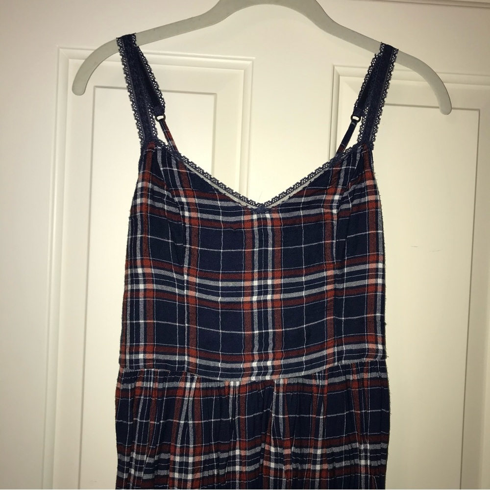 Abercrombie red and blue plaid dress, size XS extra small